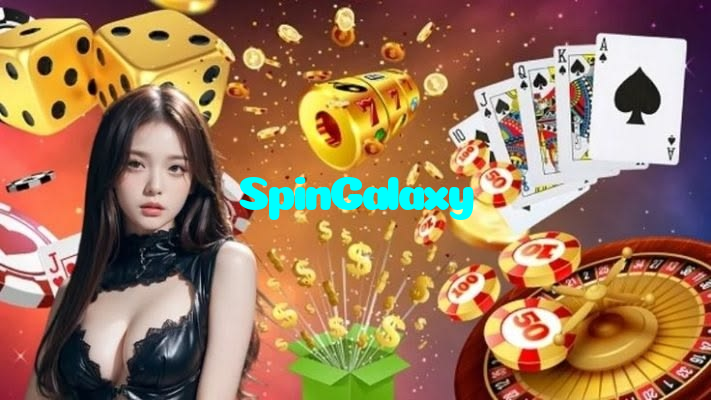 SpinGalaxy casino presented on mobile device in Pakistan with slots and live games